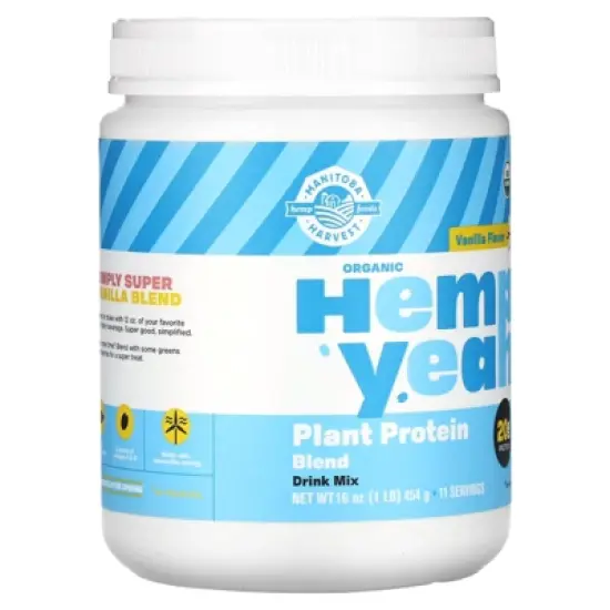 Manitoba Harvest Organic Hemp Yeah!, Plant Protein Blend, Vanilla, 1 lb (454 g) image {3}