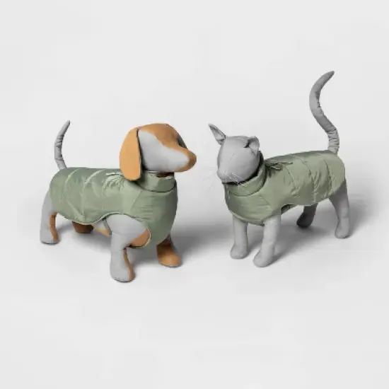Dog and Cat Puffer Jacket with Buckle - Green - Boots & Barkley&trade; image {4}
