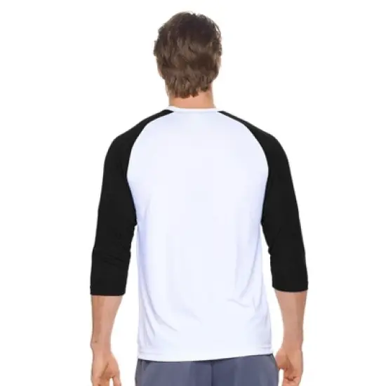 Expert Brand USA-Made Men's DriMax&trade; &frac34; Baseball Athletic Shirt image {11}