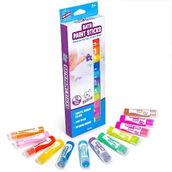 Tub Works Bath Paint Sticks Bath Toy, 12 Count image {6}