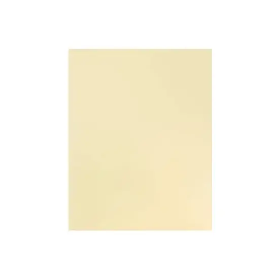 JAM Paper Laminated Two-Pocket Glossy Presentation Folders Ivory Bulk 25/Pack 385GIVD image {4}