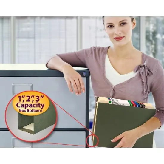 Smead Hanging Box Bottom File Folder, 1" Expansion, Letter Size,  25 per Box (64239) image {10}