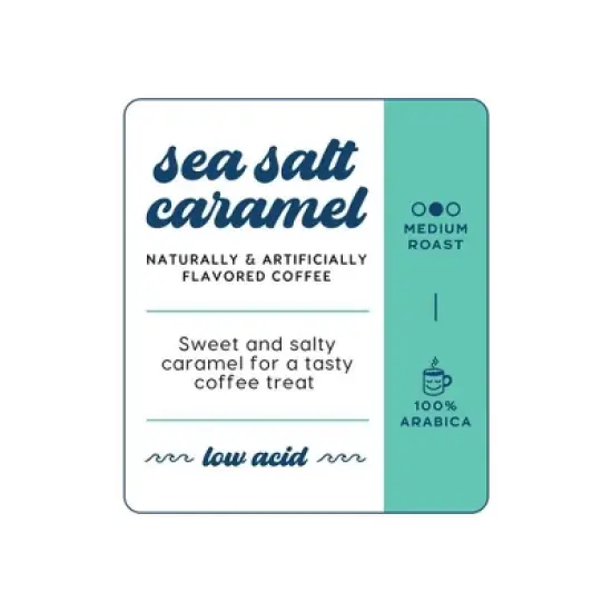 Manatee Gourmet Coffee Sea Salt Caramel Flavored Medium Roast Coffee Pods - 24ct image {2}