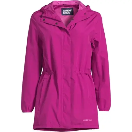 Lands' End Women's Waterproof Hooded Packable Raincoat image {6}