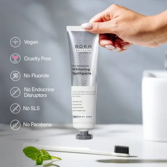 Boka Whitening- Fluoride Free- Nano Hydroxyapatite Toothpaste - 3.4oz image {4}