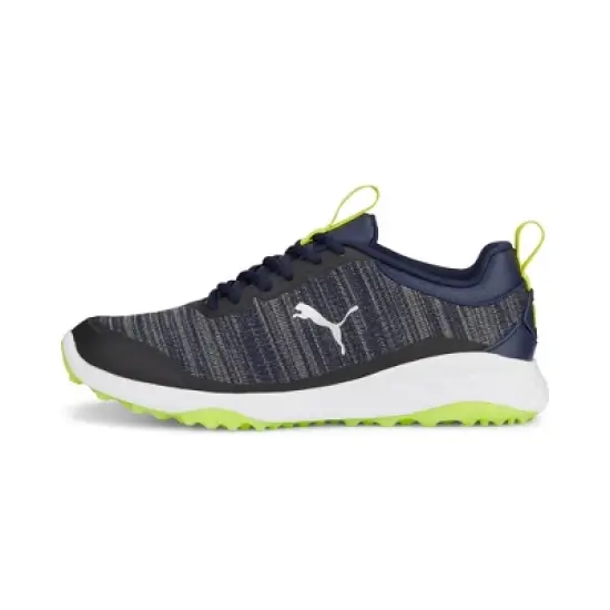 Puma Men's Fusion Pro Spikeless Golf Shoes - Peacoat/Lime image {2}