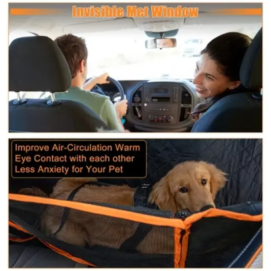 Unique Bargains PP Cotton 6 Layers Include 600D Oxford Cloth Dog Car Seat Covers 1 Set image {3}