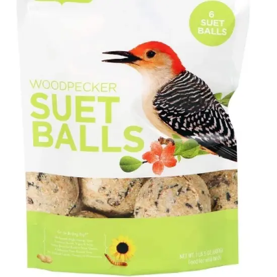Pacific Bird & Supply Co. 6 Pack Woodpecker Suet Balls, 1lb 5oz image {2}