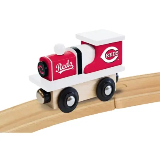 MasterPieces Officially Licensed MLB Cincinnati Reds Wooden Toy Train Engine For Kids image {3}