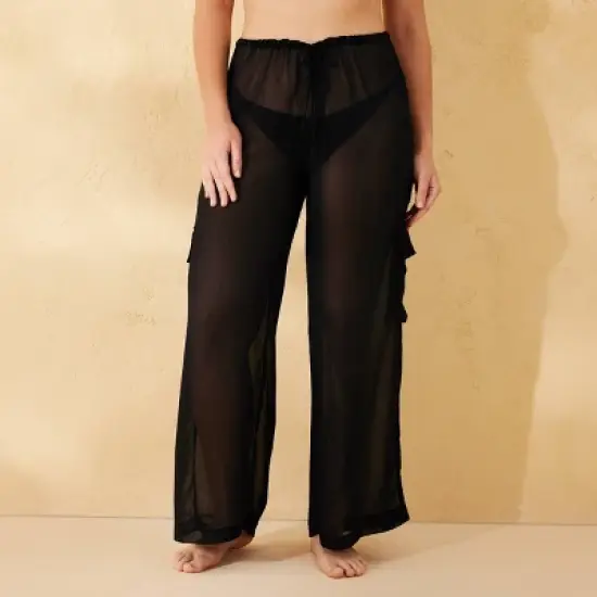 Women's Chiffon Swim Cover Up Cargo Pants - Wild Fable&trade; image {3}
