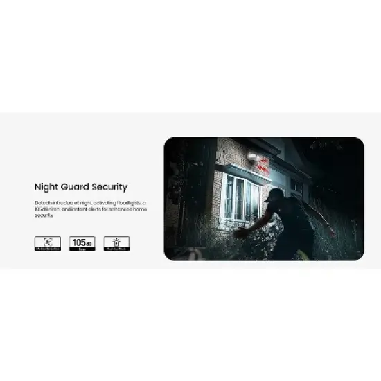 aosu Floodlight Cam Pro 360&deg; PTZ Motion-Sensing Wi-Fi&reg; AI-Smart 3K Security Camera with 2 Wired Integrated LED Flood Lights, 2,600 Lumens in White image {8}