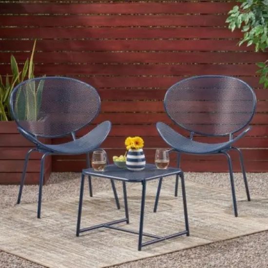 3 Piece Metal Patio Table and Chairs Sets, Outdoor Conversation Furniture Set,Metal Patio Table and Chairs Set for Small Space-Maison Boucle image {7}