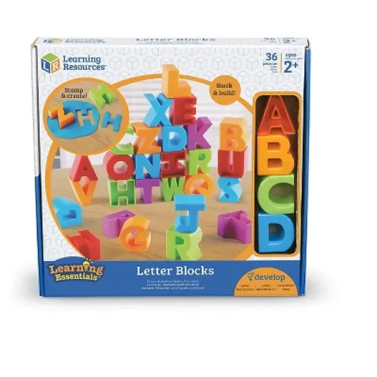 Learning Resources Letter Blocks, Fine Motor Toy, 36 Pieces, Ages 18 mos+ image {5}