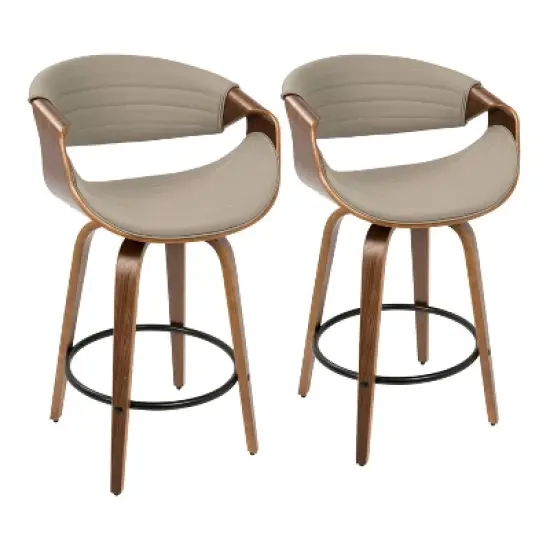 Set of 2 Symphony Upholstered Counter Height Barstools - Lumisource image {13}