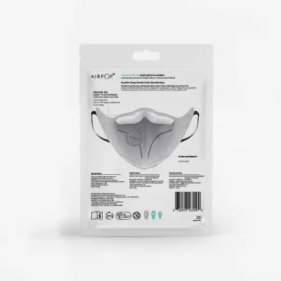 AirPop Small Facemask - Black - 4ct image {2}