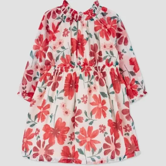 Carter's Just One You&reg; Baby Girls' Long Sleeve Floral Dress - Red image {2}