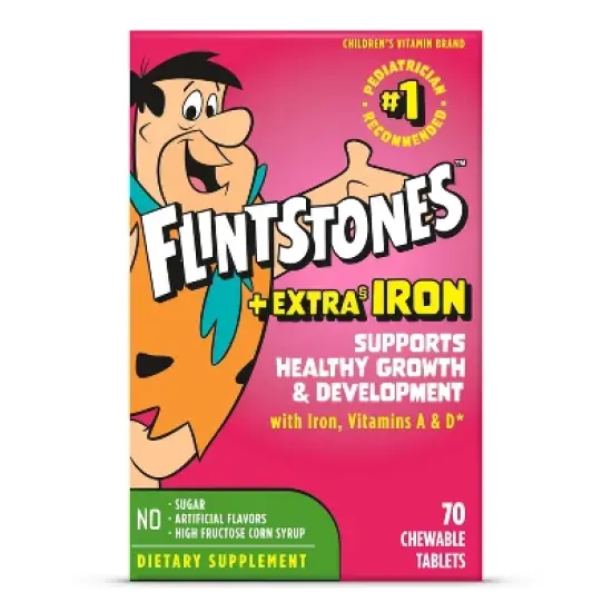 The Flintstones Chewable Kids Multivitamin + Extra Iron - 70ct image {10}