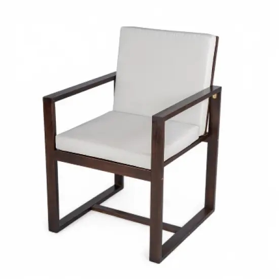 FIONECA Patio Dining Set with Table & Chairs, Removable Cushions, Dark Brown Outdoor Furniture for Backyard, Garden & Patio image {13}