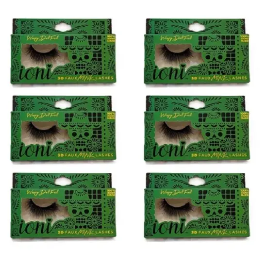 IONI Wispy Doll Full 3D Faux Mink Eyelashes (Pack of 6) image {7}
