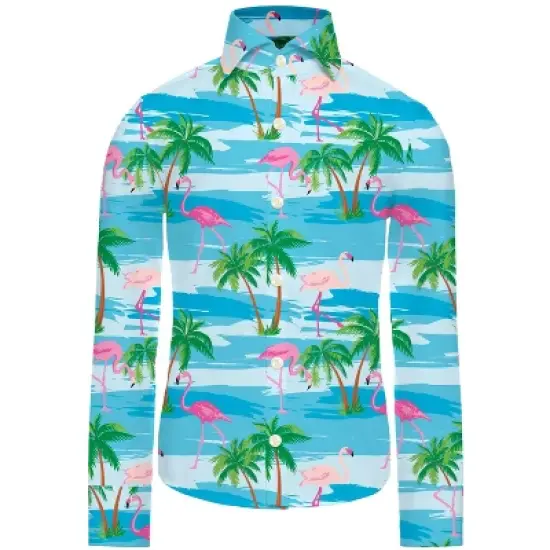 OppoSuits Teen Boys Shirt - Flaminguy - Multicolor image {3}