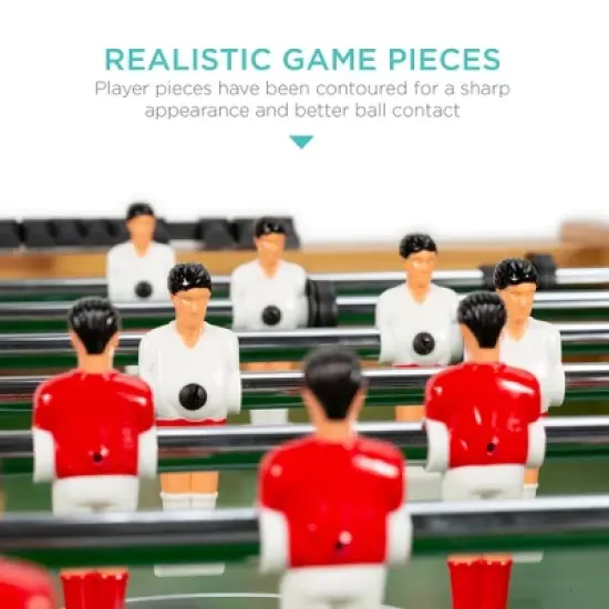 Best Choice Products 48in Competition Sized Foosball Table for Home, Game Room w/ 2 Balls, 2 Cup Holders image {4}