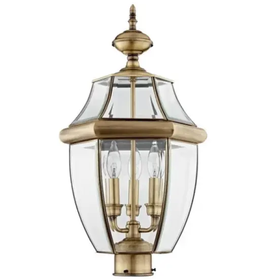 Livex Lighting Monterey 3 - Light Lantern in  Antique Brass image {1}