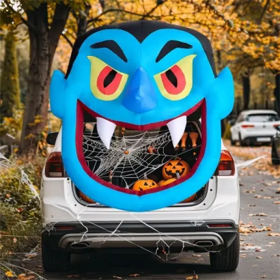 Joyfy 4.5 FT Halloween Inflatable Outdoor Decorations, Inflatable Scary Vampire with LEDs for Trunk or Treat Car Decorations, Outside Yard Lawn Decor image {4}