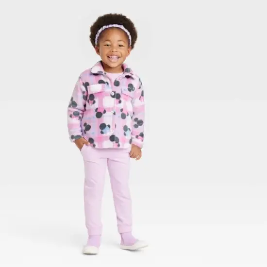 Toddler Girls' Minnie Mouse Printed Shacket - Pink image {2}