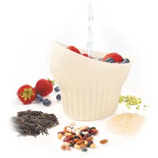 Talisman Designs 2-in-1 Measure Rinse & Strain for Grains, Fruit, and Beans, 2 Cups image {1}
