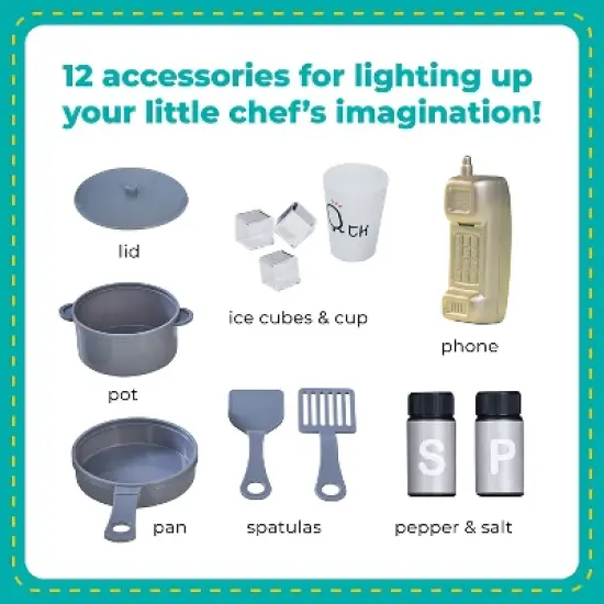 Teamson Kids Mayfair Kids Wooden Play Kitchen & 11 Accessories White TD-13302D image {2}