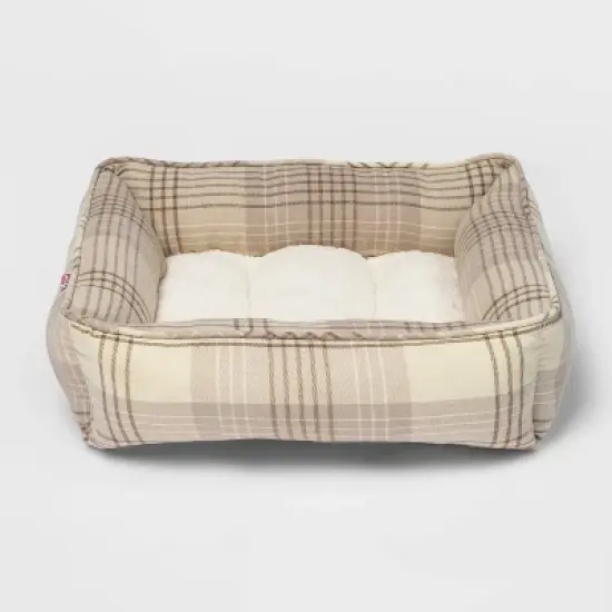 Orthopedic Plaid Flannel Cuddler Dog Bed - Cream/Brown - Boots & Barkley&trade; image {3}