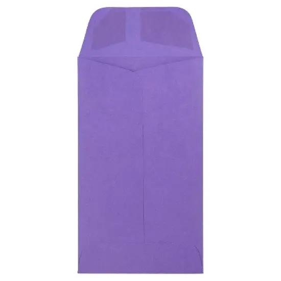 JAM Paper Brite Hue #5 1/2 Coin Envelopes 3 1/8 X 5 1/2 50 per pack Violet Purple: Money Envelopes, Recycled Content image {1}