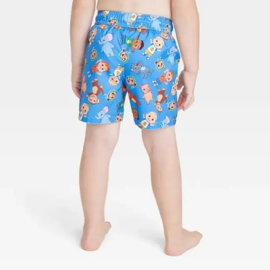 Toddler Boys' Cocomelon Swim Shorts - Blue image {2}