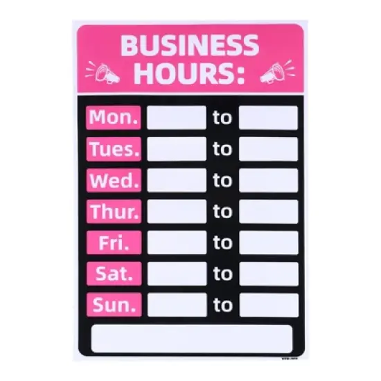 Unique Bargains PVC Changeable Waterproof Store Shop Business Hour Sign 1 Set image {8}