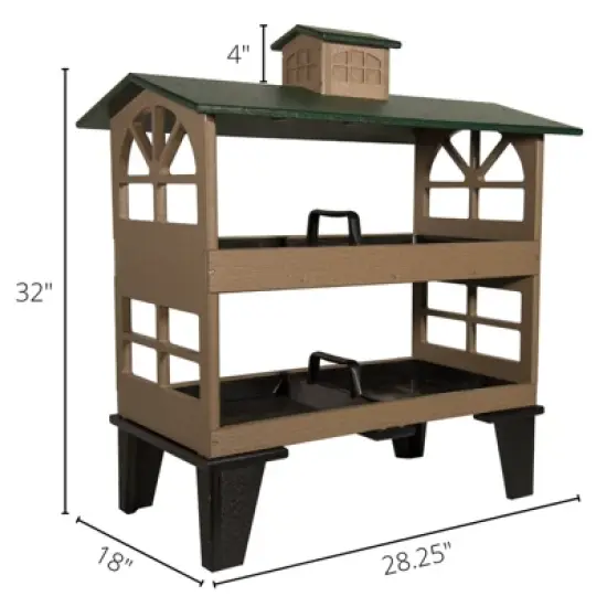 JCS Wildlife Double Colossal Ground Fly Thru Bird Feeder - Our Largest Bird Feeder Yet! image {7}