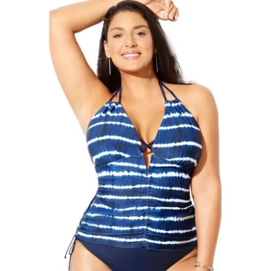 Swimsuits for All Women&rsquo;s Plus Size Plunge Tankini Top image {7}
