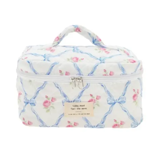 Unique Bargains Bow Handheld Makeup Bag 1 Pc image {4}