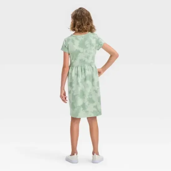 Girls' Short Sleeve French Terry Tie-Dye Dress - Cat & Jack&trade; image {1}