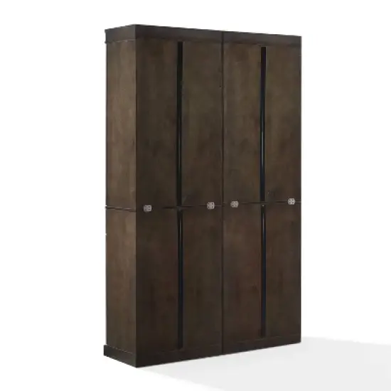 Crosley 78" Stanton 2pc Kitchen Storage Pantry Cabinet Set Coffee: Traditional Style, Wood Veneer, MDF image {8}