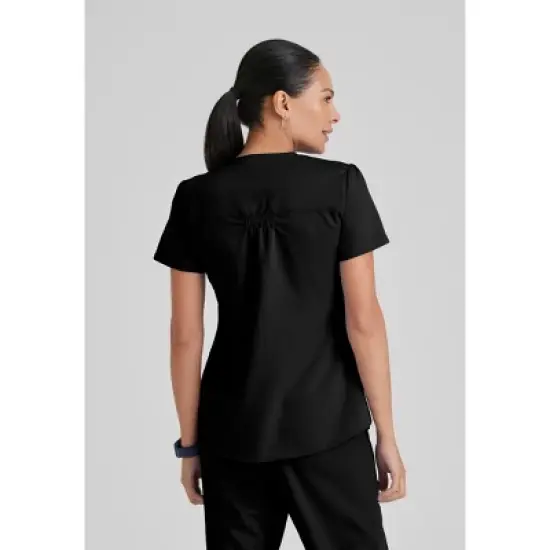 Grey's Anatomy by Barco Classic- Women's Aubrey 2-Pocket V-Neck Scrub Top image {3}