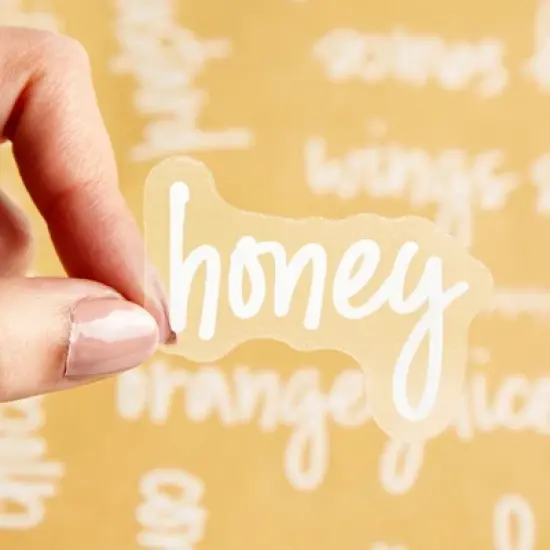 Talented Kitchen 132 White Script Oil and Vinegar Labels for Bottles, Clear Preprinted Condiments Stickers for Squeeze Dispensers image {4}