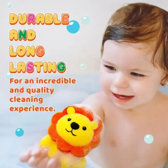 Spongentle Baby Bath Sponge Set - Animal Kingdom - 3 pk image {5}