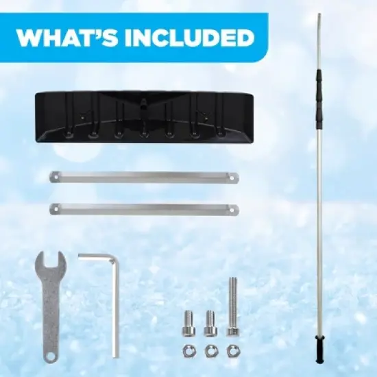 Gardenised  Aluminum Snow & Leaf Removal Tool & Pusher Scraper with 24&rdquo; Oversized Rolling Blade, Lightweight 5-21&rsquo; Telescoping Extendable TPE Handle image {3}