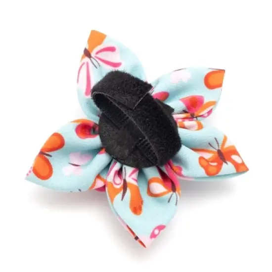 The Worthy Dog Butterflies Flower Adjustable Collar Attachment Accessory image {1}