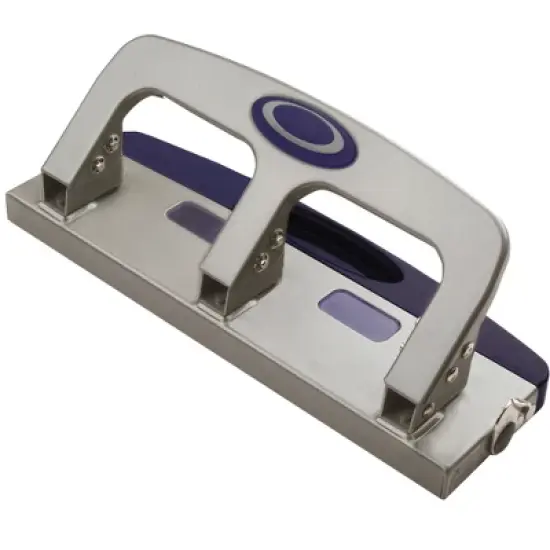 Officemate 3-Hole Punch with Pull Out Chip Drawer, 20 Sheets, Metallic Silver image {1}
