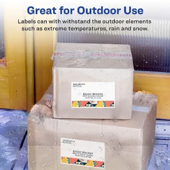 Avery WeatherProof Shipping Labels w/TrueBlock Laser White 5 1/2 x 8 1/2 100/Pack 5526 image {5}