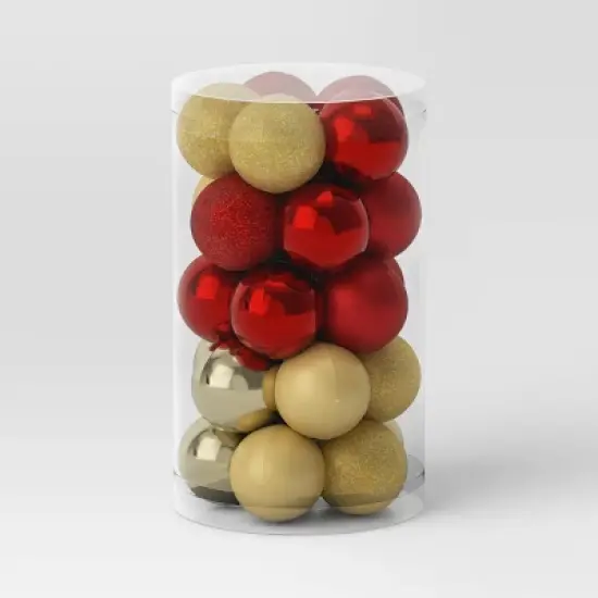 25ct Round Mini Christmas Tree Ornament Set - Wondershop&trade; image {3}