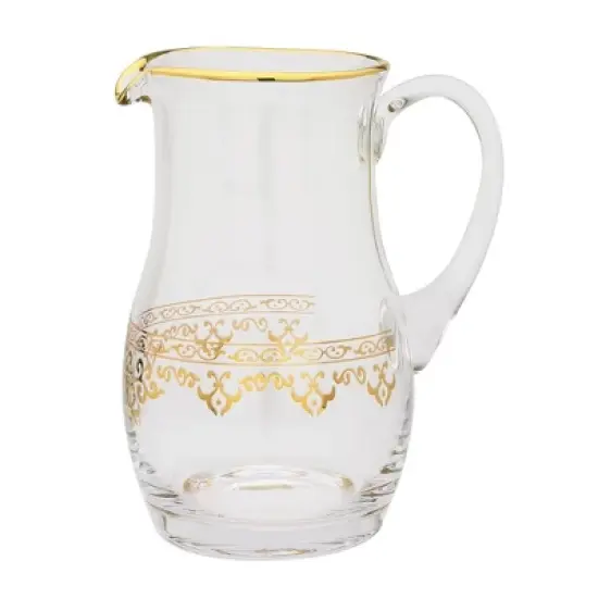 Classic Touch Water Pitcher with Rich Gold Design image {4}