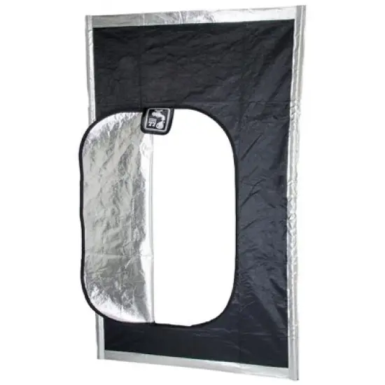 Hydrofarm BHZD Insulated Reflective Indoor Outdoor Garden Greenhouse Grow Room Black Hatch Zipper Door image {1}