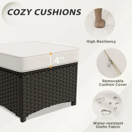 EAGLE PEAK Azure Bay 2 Piece Wicker Patio for Patio Deck Backyard Poolside image {2}